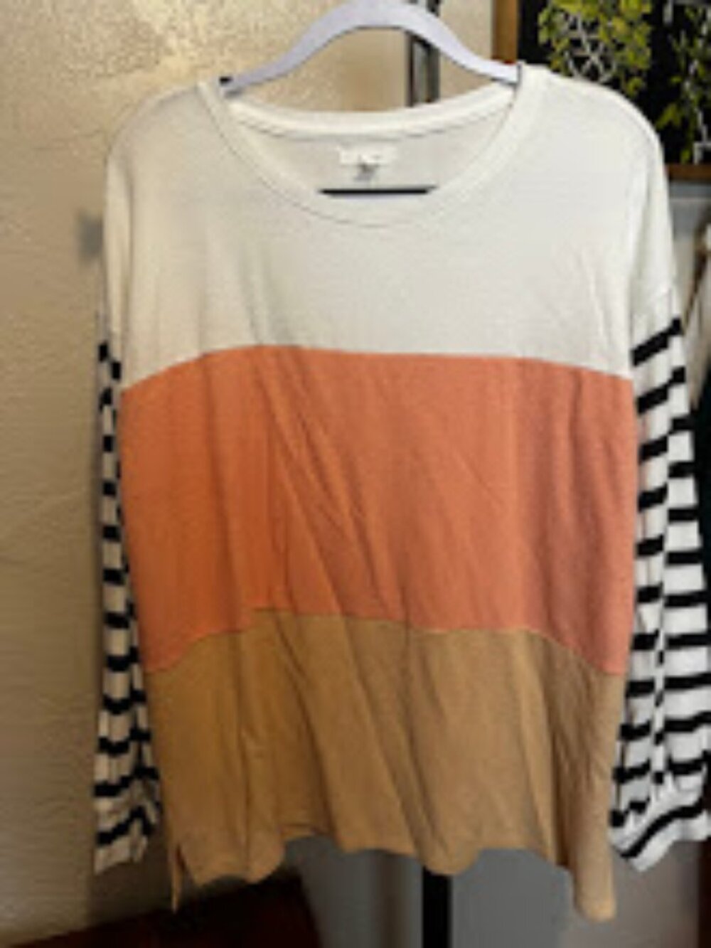 Tunic Sweater with Stripe Details
